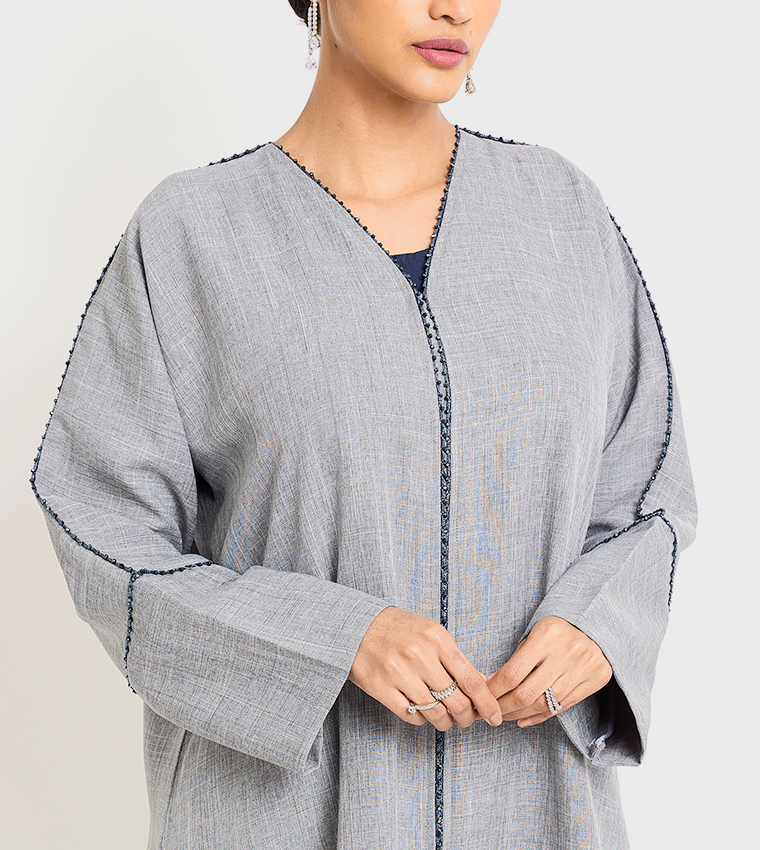 Hand Embellished Long Sleeves Abaya