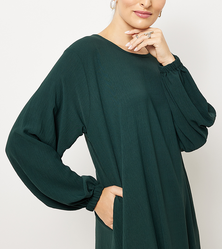 Textured Pocket Detail Abaya