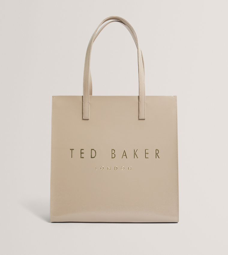CRINKON Textured Logo Detail Tote Bag, Large