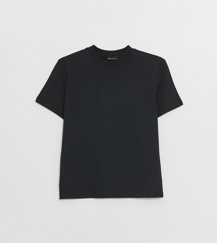 Solid Crew Neck Short Sleeves T-Shirt