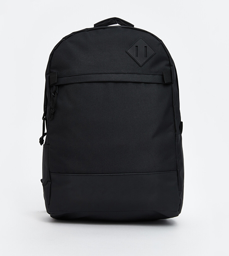 Solid Zipper Backpack