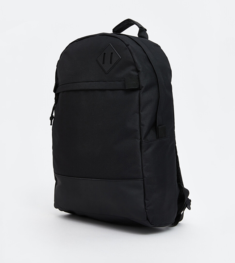 Solid Zipper Backpack