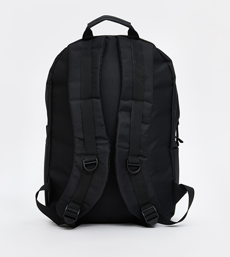 Solid Zipper Backpack