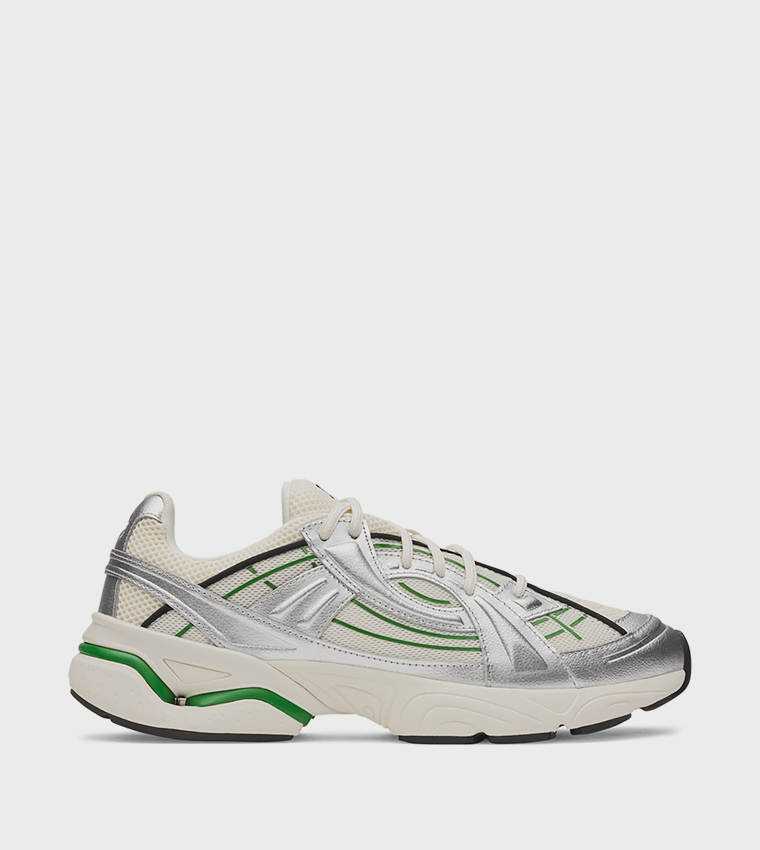 SOLA Textured Lace-Up Runner Sneakers