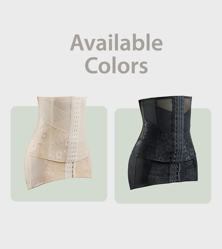 مشد جسم بتفاصيل دانتيل 2 في 1