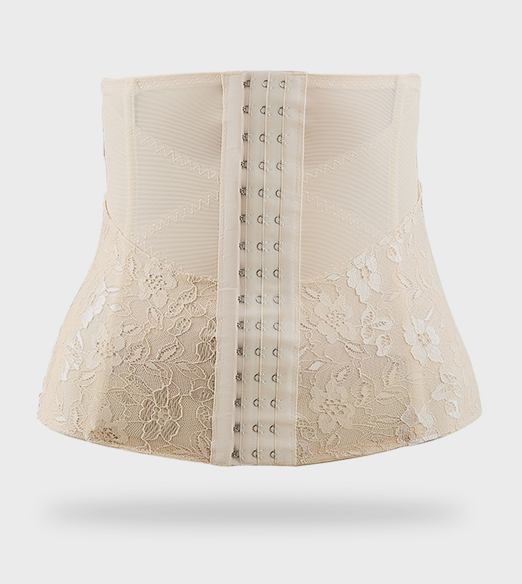 مشد جسم بتفاصيل دانتيل 2 في 1