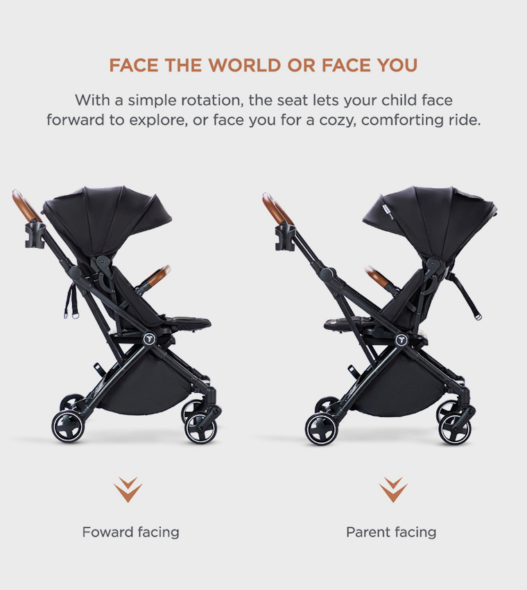 Compacto Auto Fold 360° Reversible Stroller