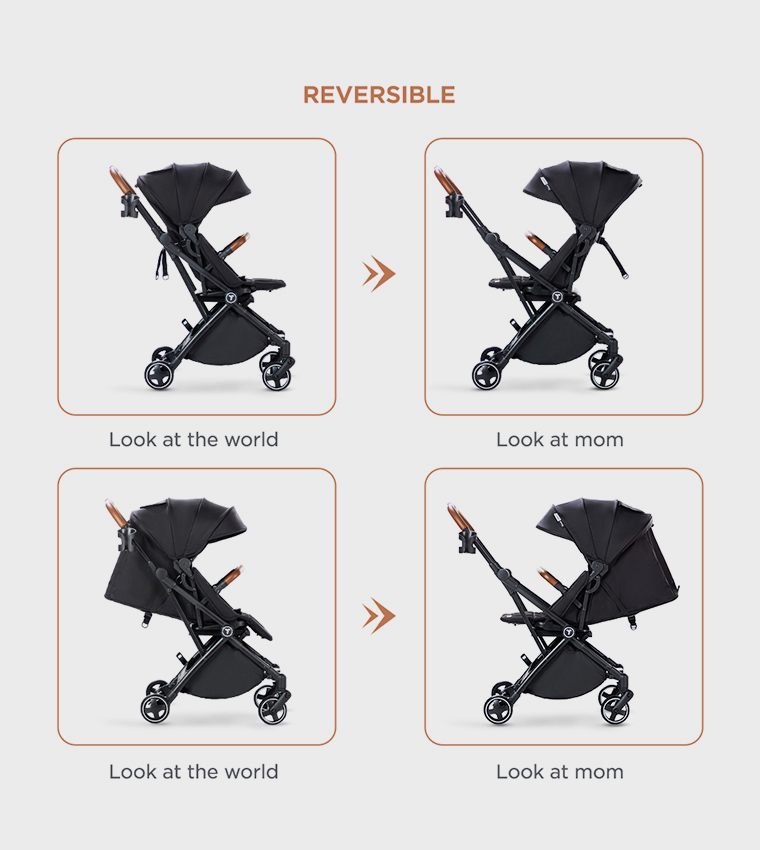 Compacto Auto Fold 360° Reversible Stroller