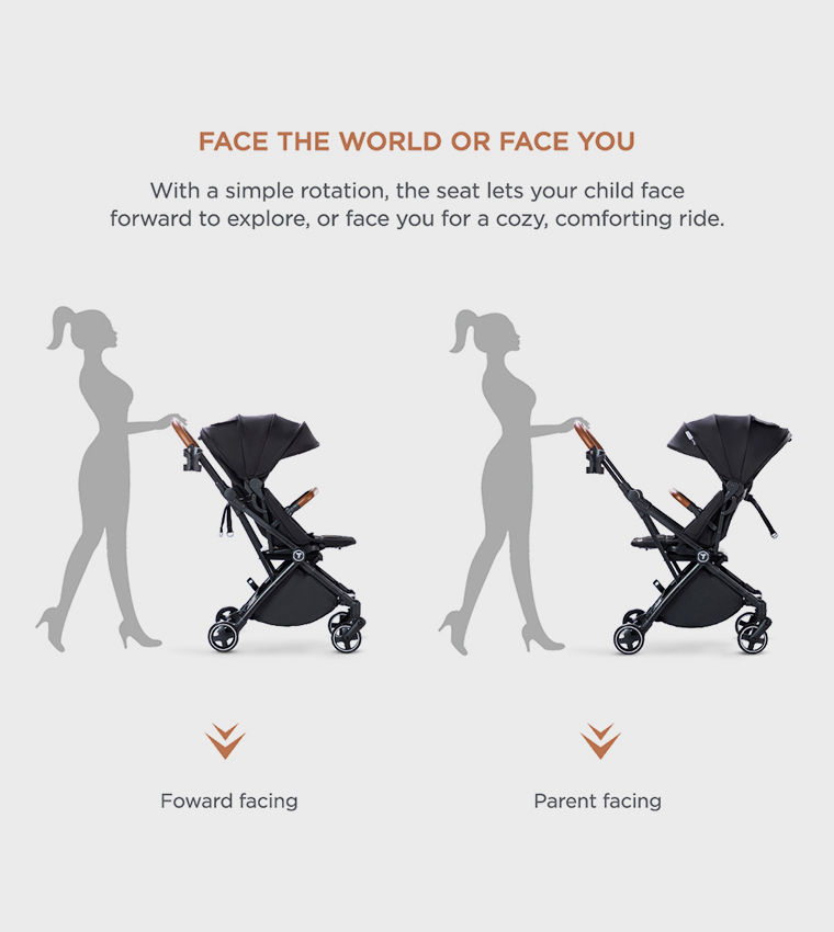Compacto Auto Fold 360° Reversible Stroller
