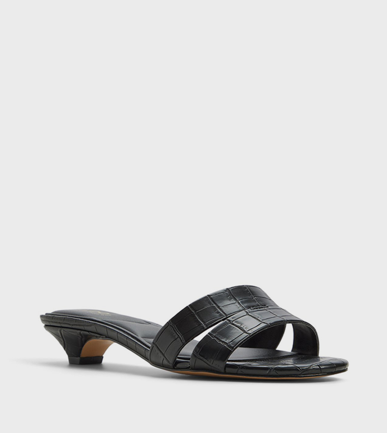 SCARLETTA Textured Low Heel Sandals