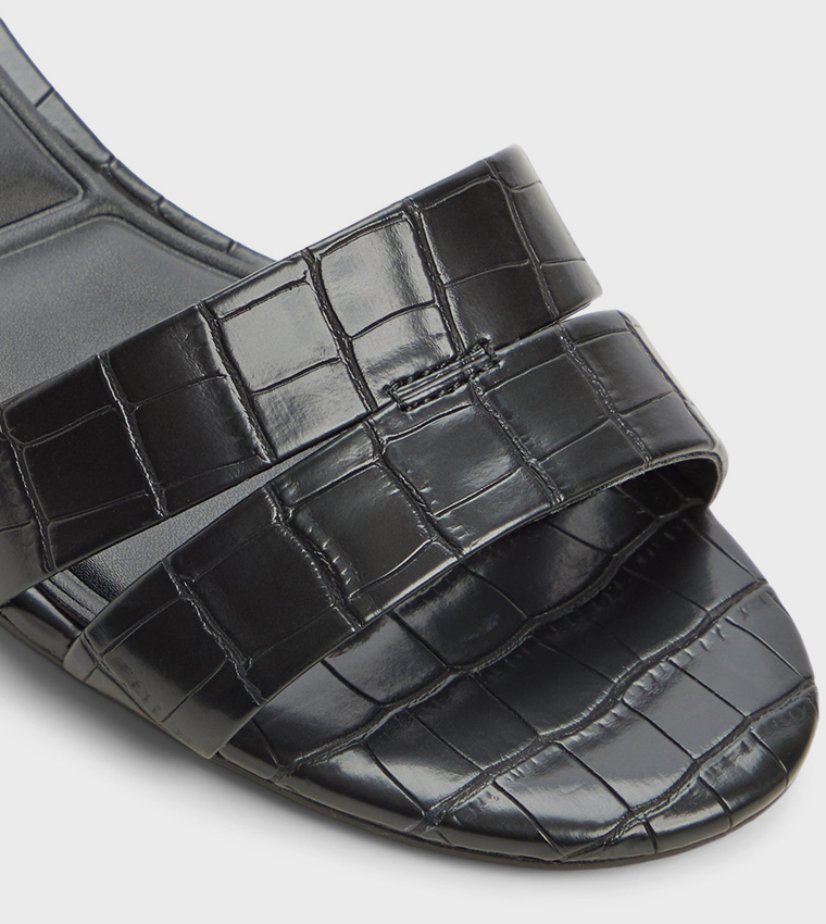 SCARLETTA Textured Low Heel Sandals