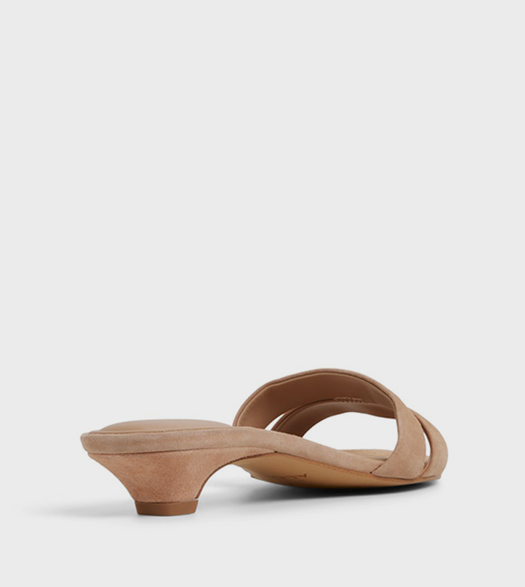 SCARLETTA Textured Low Heel Sandals