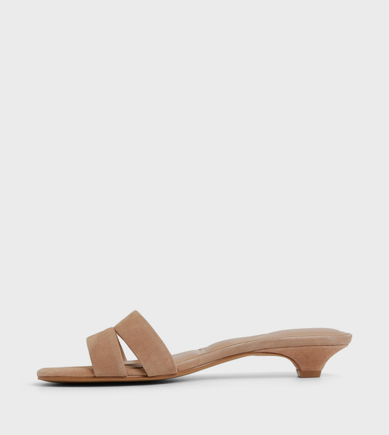 SCARLETTA Textured Low Heel Sandals
