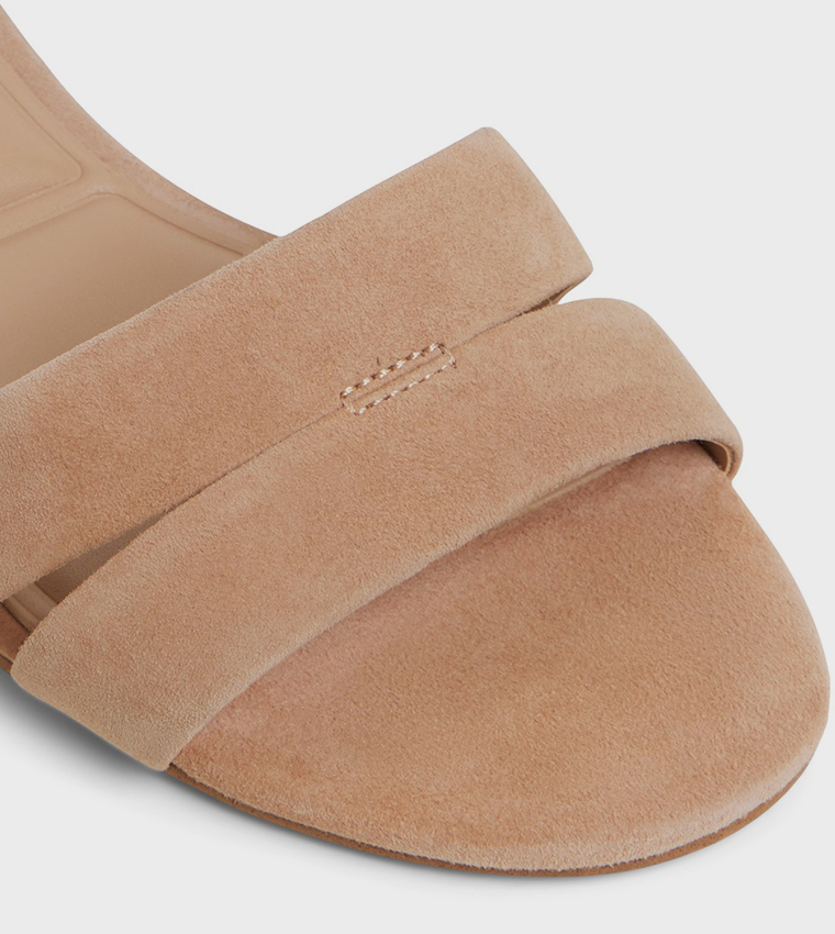 SCARLETTA Textured Low Heel Sandals