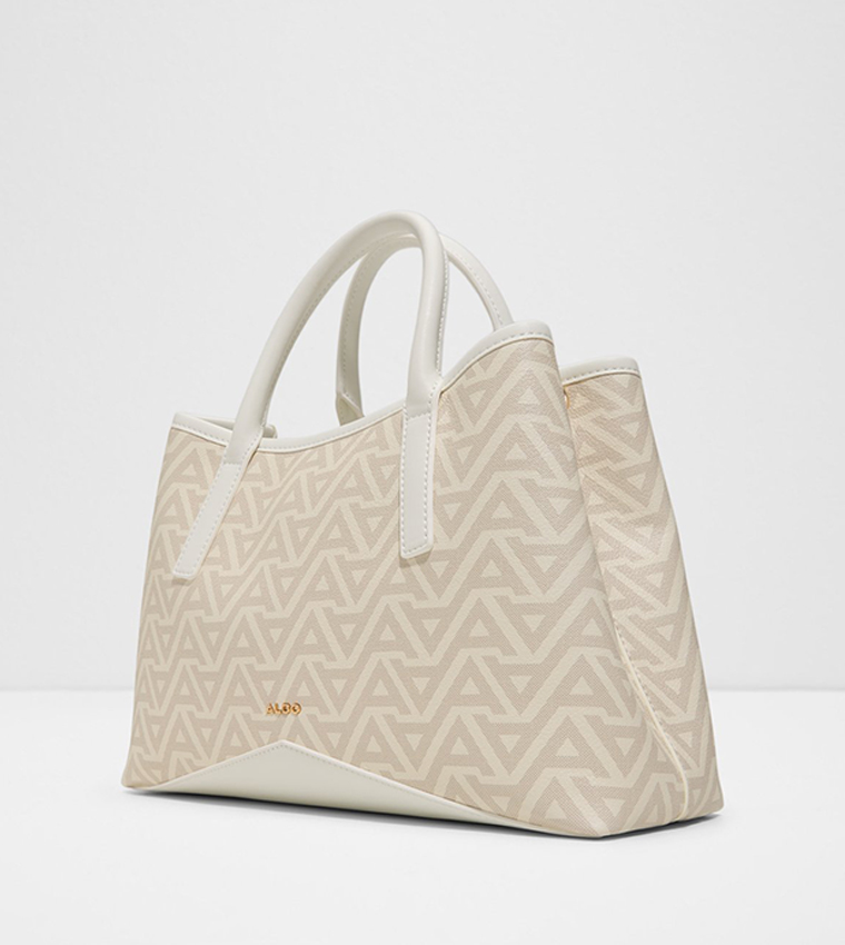 SCARLETTIA Monogram Patterned Satchel Bag