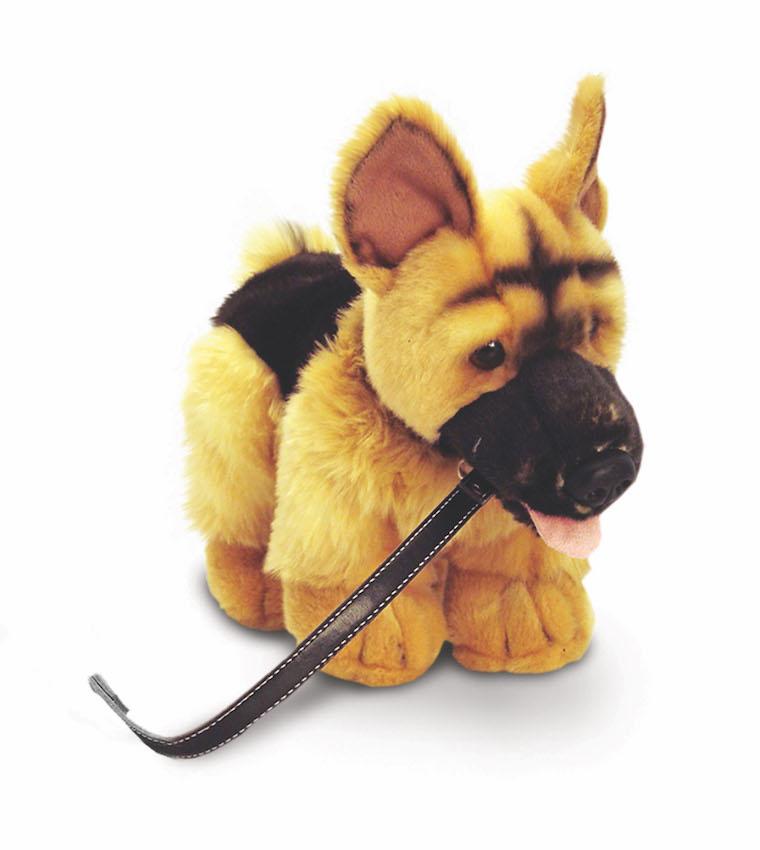 Keel Toys: 30cm Standing Dogs With Lead - Alsatian