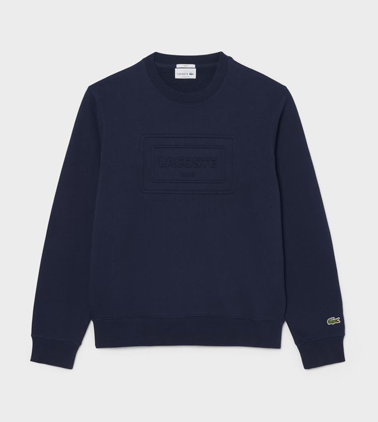Logo Embossed Crew Neck Sweatshirt