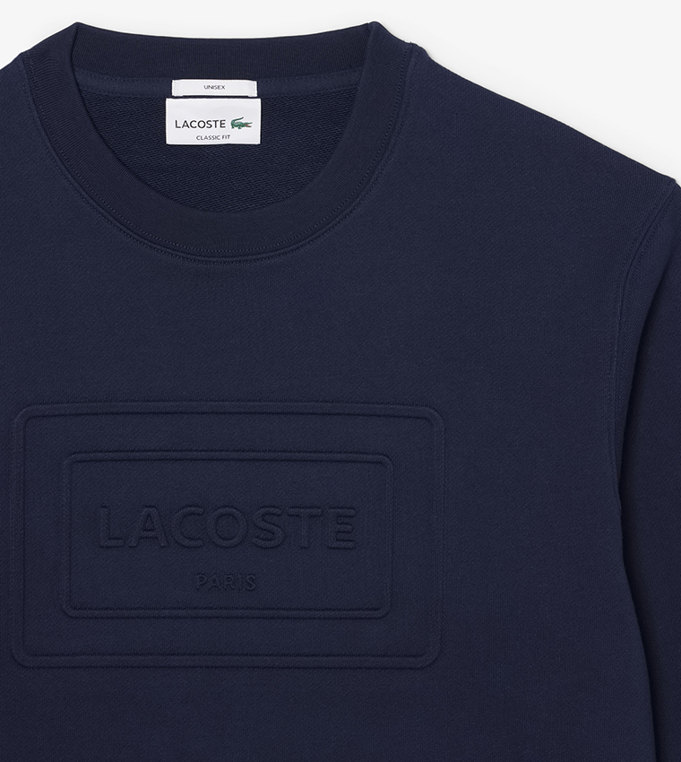 Logo Embossed Crew Neck Sweatshirt