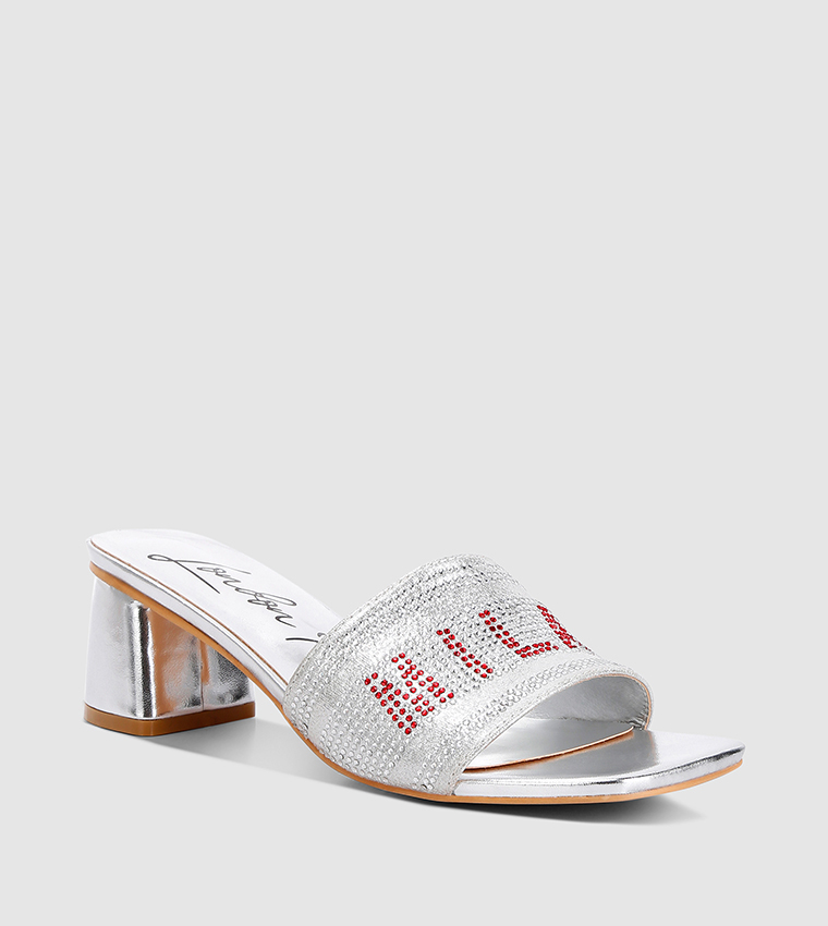 Milan Rhinestone Embellished Heeled Sandals