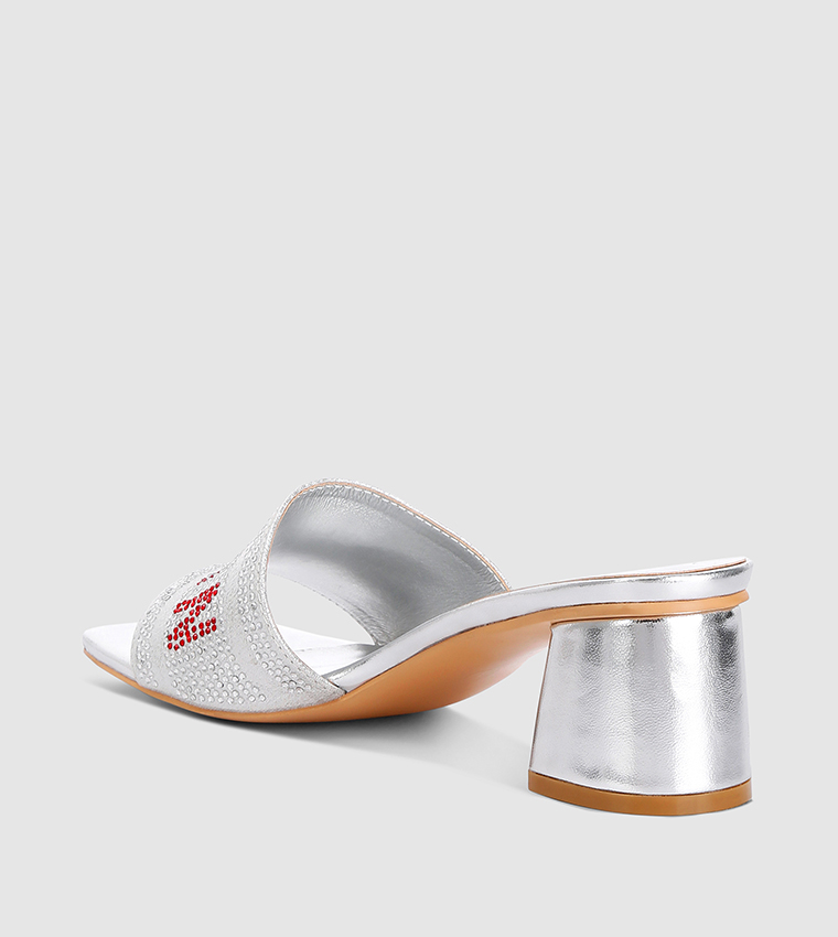 Milan Rhinestone Embellished Heeled Sandals