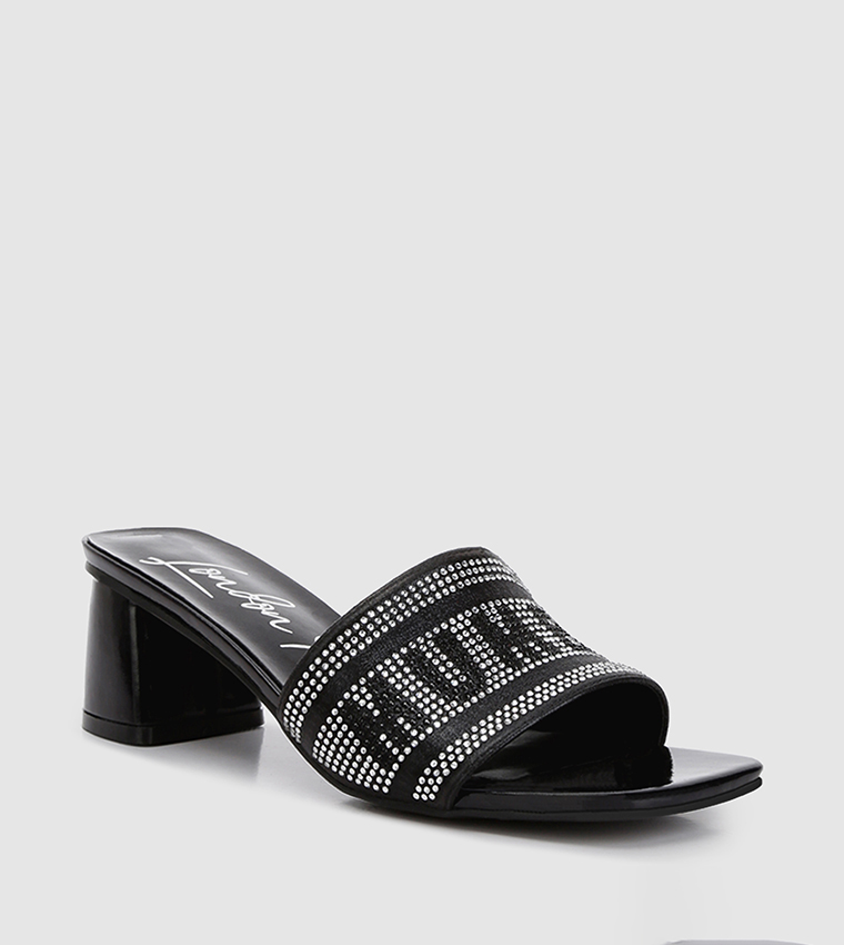 Mumbai Rhinestone Embellished Heeled Sandals
