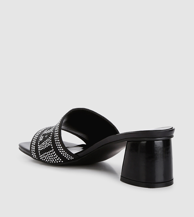 Mumbai Rhinestone Embellished Heeled Sandals