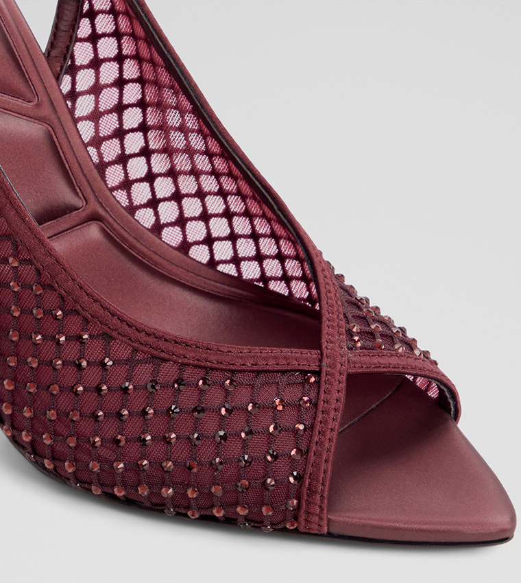 SKOLAS Embellished Slingback Heel Sandals