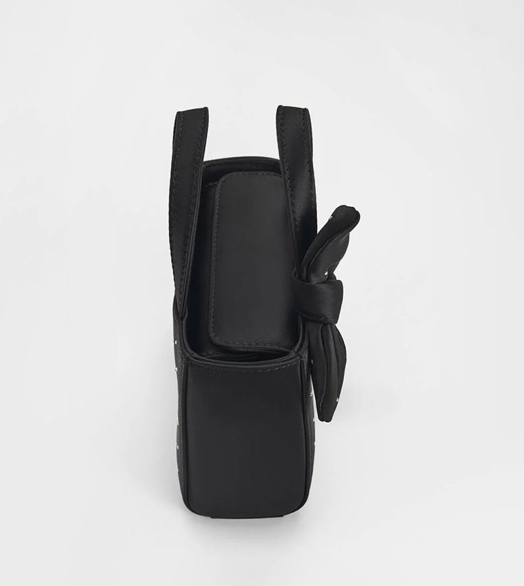 Embellished Bow Detail Mini Tote Bag