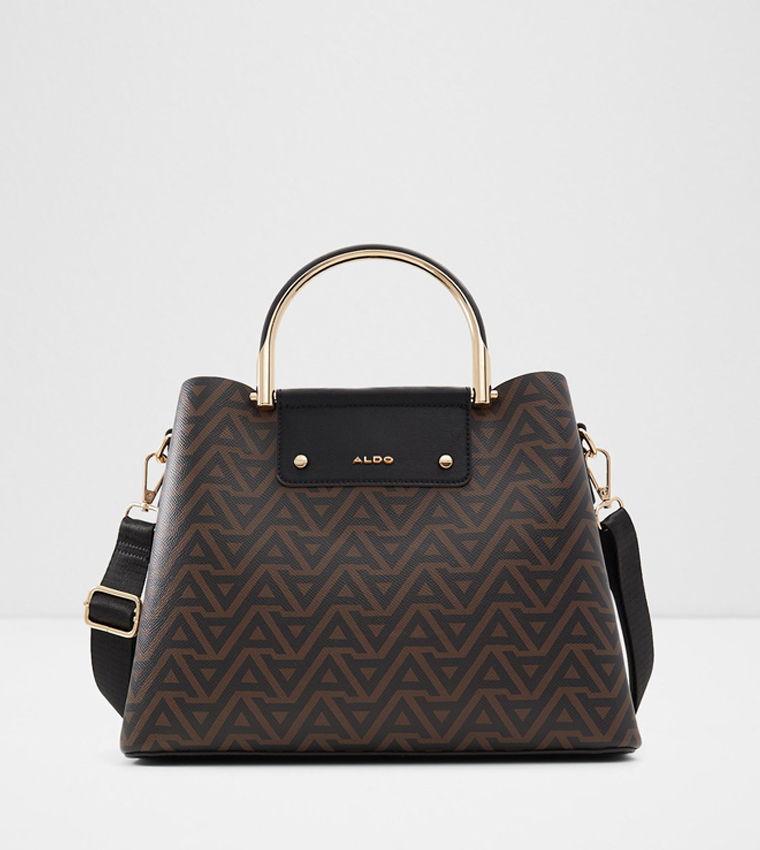 شنطة يد بنقشة مونوغرام 