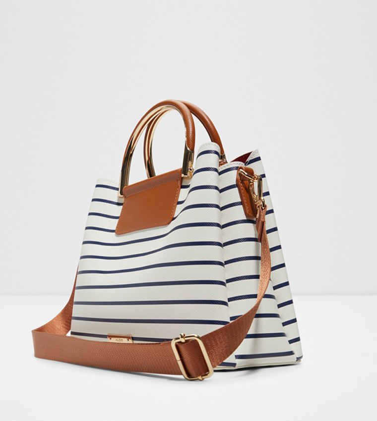SLOANA Striped Satchel Bag