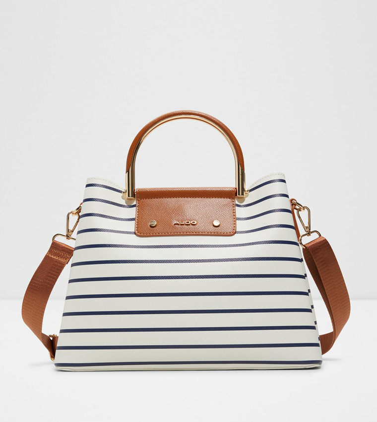 SLOANA Striped Satchel Bag