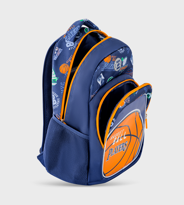 3-Piece 18" Backpack Set with Lunch Bag and Pencil Case - Basket Ball