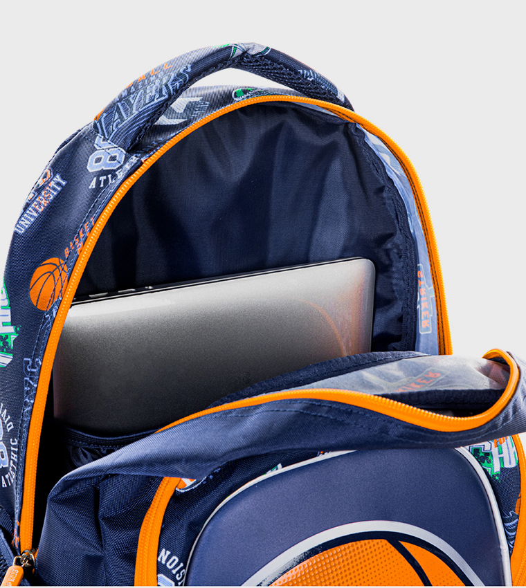 3-Piece 18" Backpack Set with Lunch Bag and Pencil Case - Basket Ball