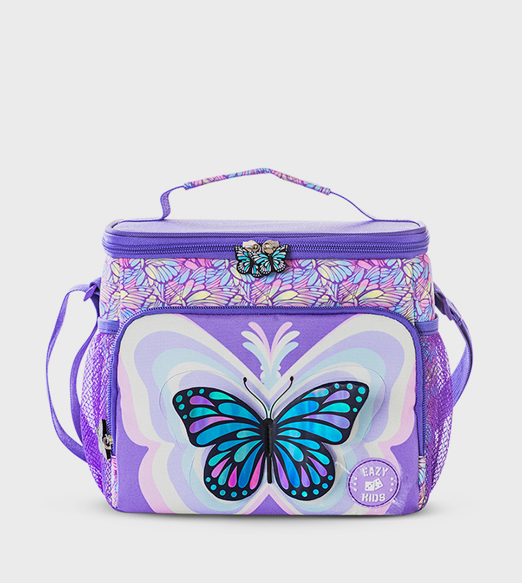 3-Piece 18" Backpack Set with Lunch Bag and Pencil Case - 3D Butterfly