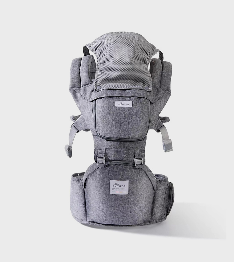 Baby Carrier with Infant Hip Seat - Grey