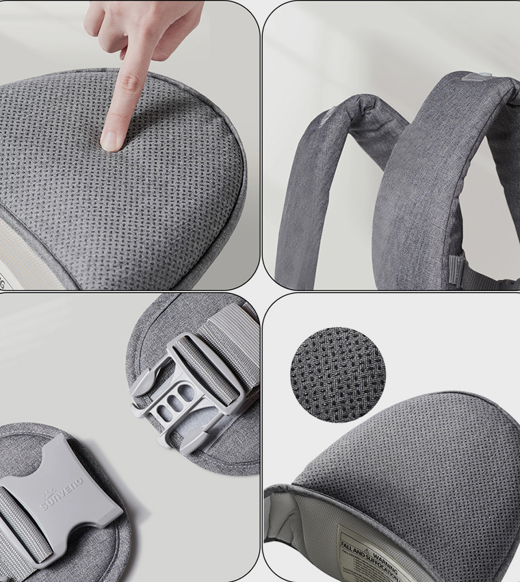 Baby Carrier with Infant Hip Seat - Grey