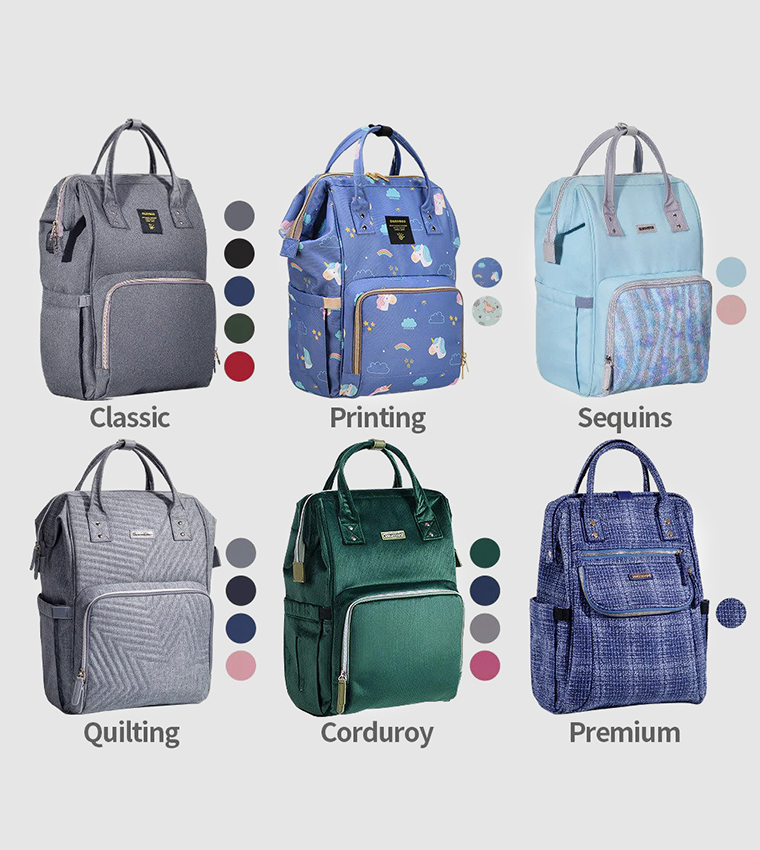 حقيبة حفاضات بطبعة  