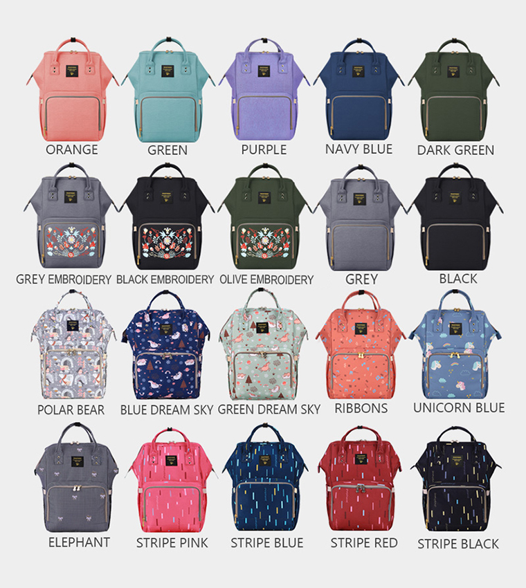 حقيبة حفاضات بطبعة  