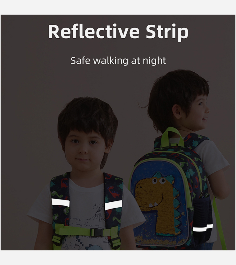 حقيبة ظهر مدرسية بطبعة ديناصور وترتر