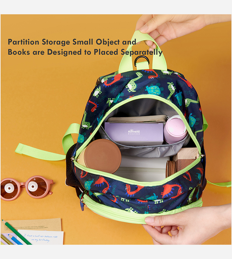 حقيبة ظهر مدرسية بطبعة ديناصور وترتر