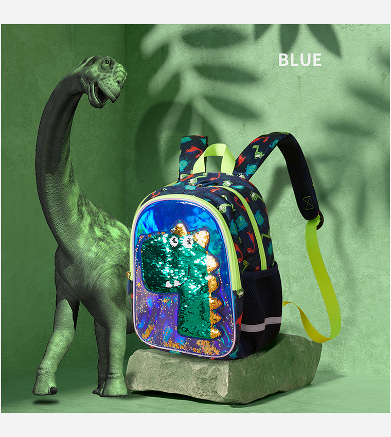 حقيبة ظهر مدرسية بطبعة ديناصور وترتر