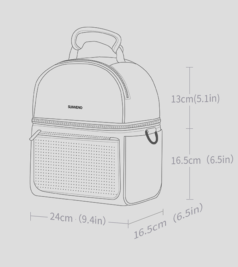 Insulated Lunch Bag with Thermo Box