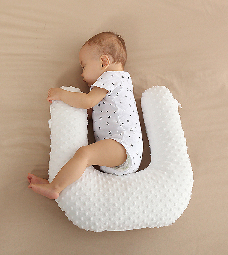 وسادة أطفال محمولة على شكل حرف U مع وسادة مائلة