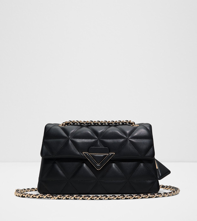 SOFTPUFF Quilted Flap Crossbody Bag