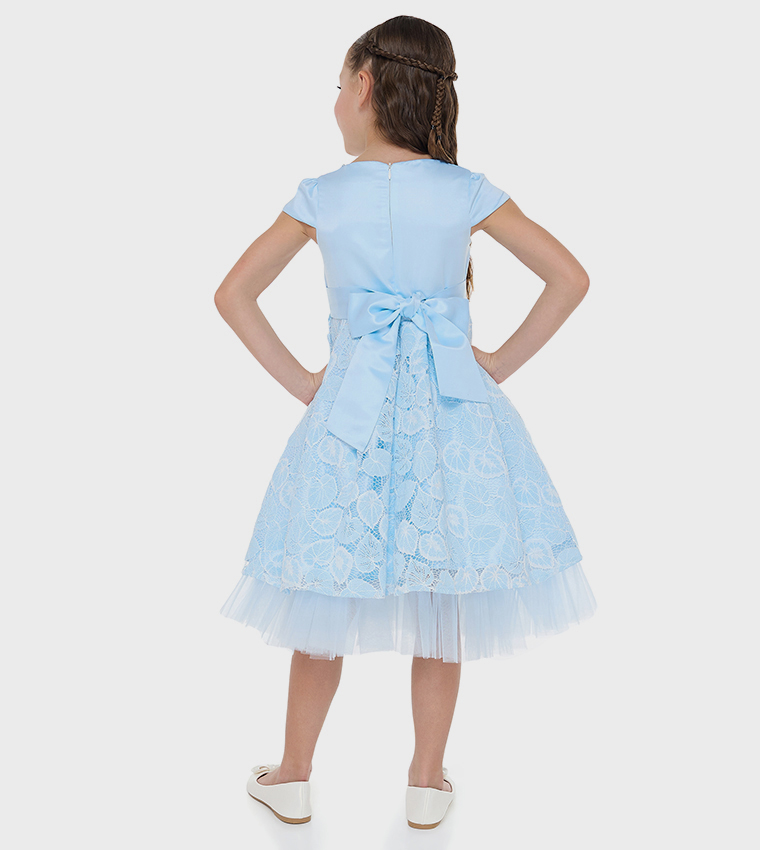 Lace Cap Sleeves Party Dress