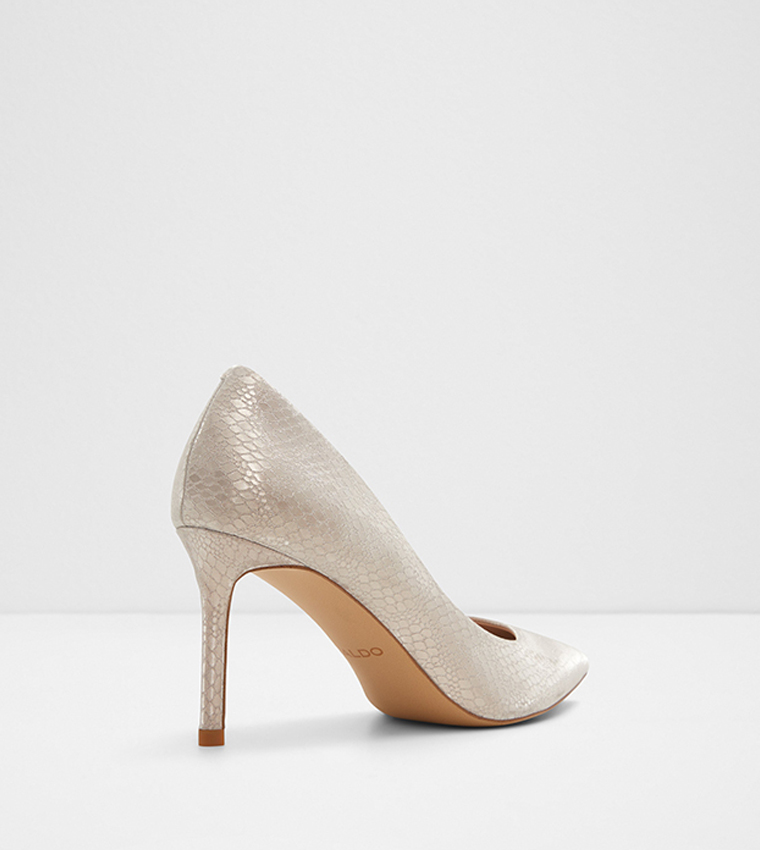STESSYMID Textured Stiletto Heel Pumps
