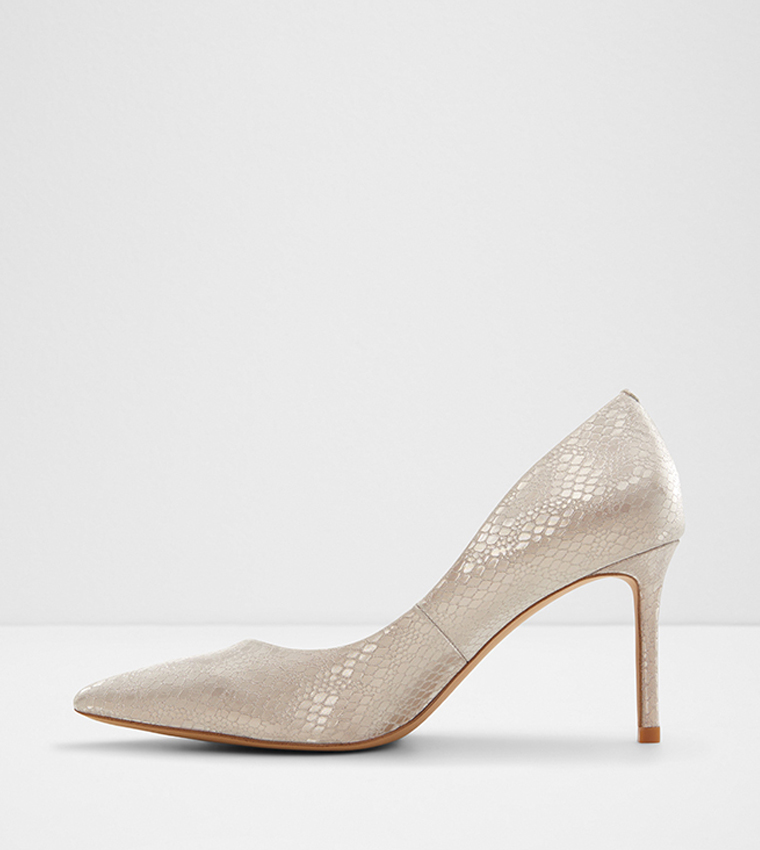 STESSYMID Textured Stiletto Heel Pumps