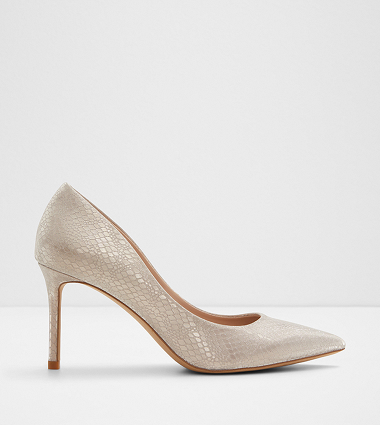 STESSYMID Textured Stiletto Heel Pumps