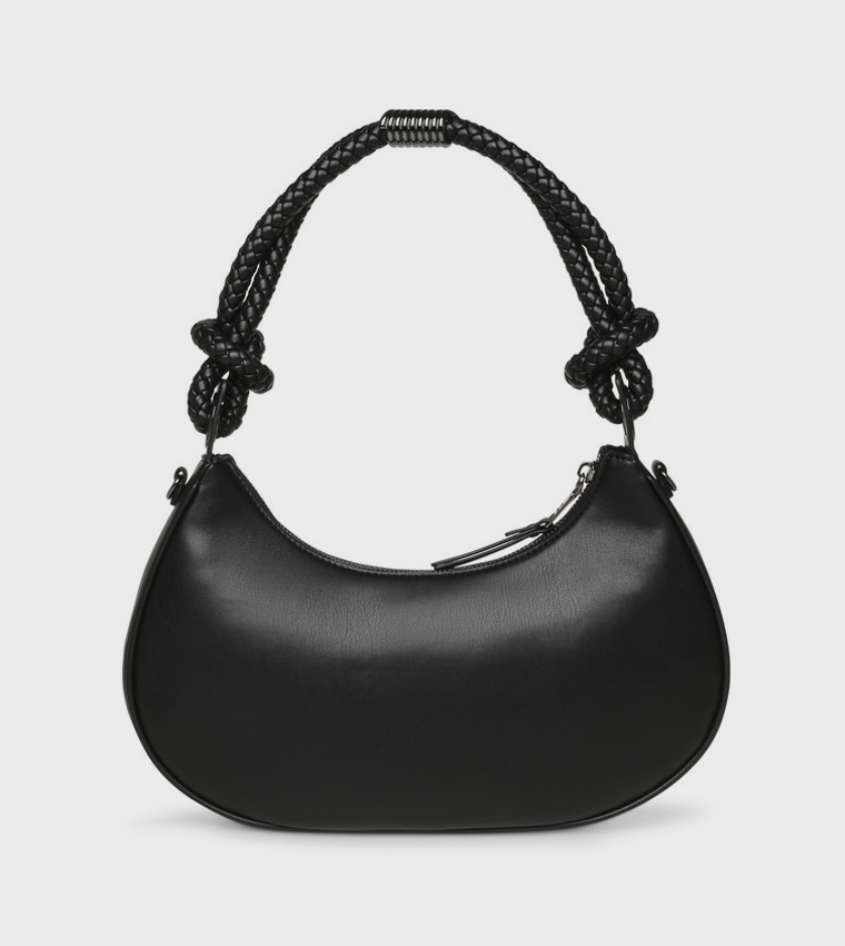 BCARNIE Braided Handle Zip Shoulder Bag