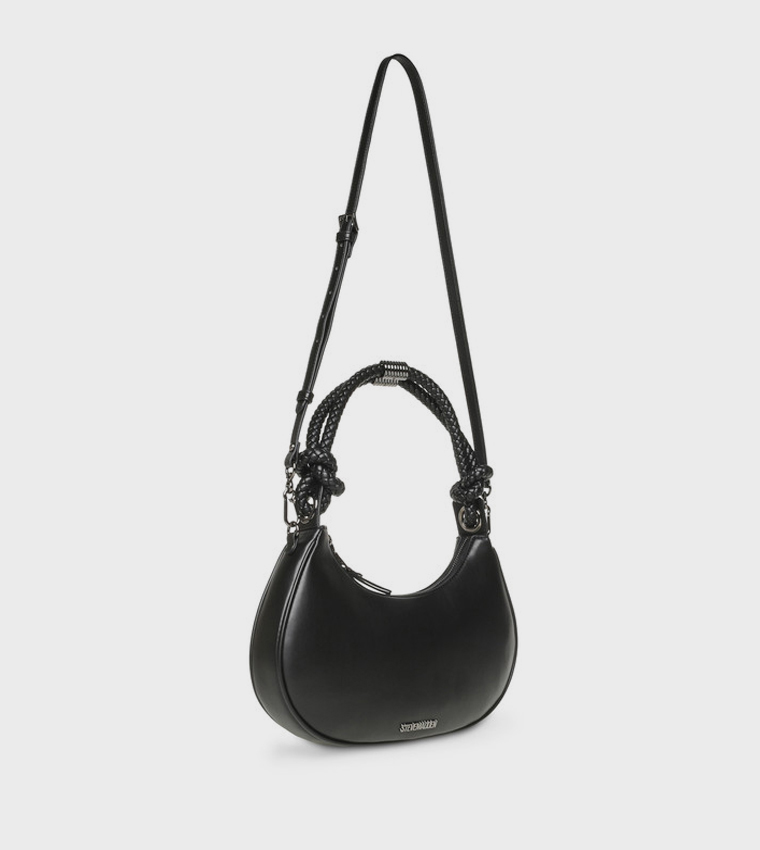 BCARNIE Braided Handle Zip Shoulder Bag
